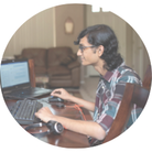 ASU student working at a computer